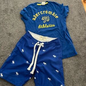 Boys Abercrombie Swim trunks and Tshirt